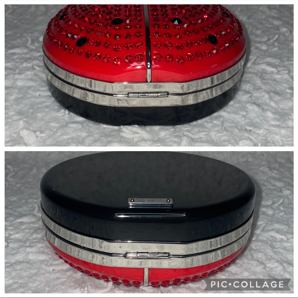 Kate Spade Novelty Spring Forward Ladybug Sparkling Rhinestone Bag in Red Black - Picture 9 of 17